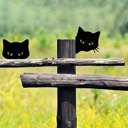 Rynx | 2 Pcs - Metal Cat Silhouette Garden Decor