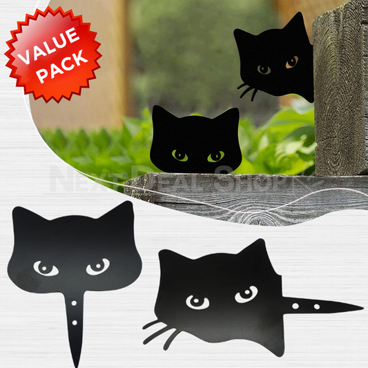 Rynx | 2 Pcs - Metal Cat Silhouette Garden Decor