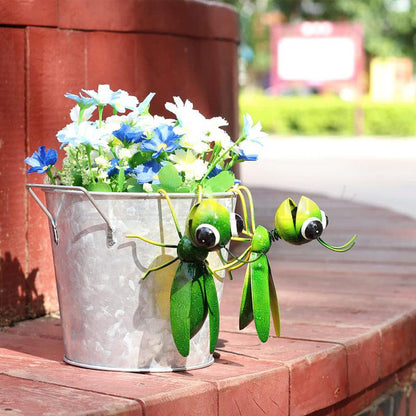 Rynx | 2 Pcs - Metal Grasshopper Garden Decor