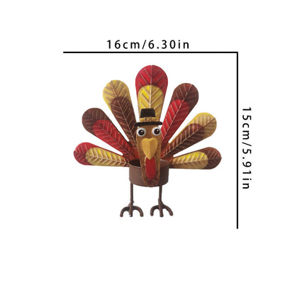 Rynx | 2 Pcs - Metal Turkey Tea Candle Holder