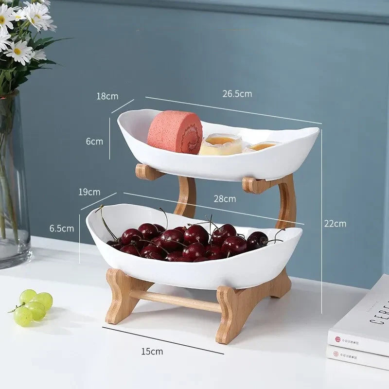Rynx | 2 and 3-Tier Oval Fruit Bowl