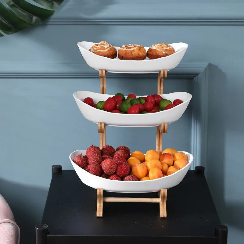 Rynx | 2 and 3-Tier Oval Fruit Bowl