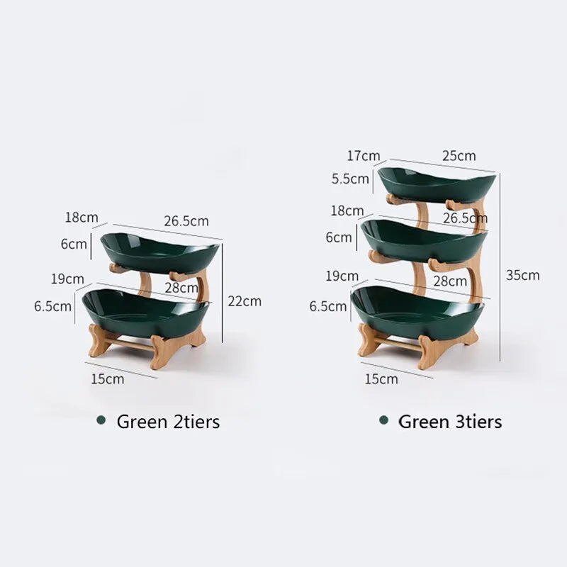 Rynx | 2 and 3-Tier Oval Fruit Bowl