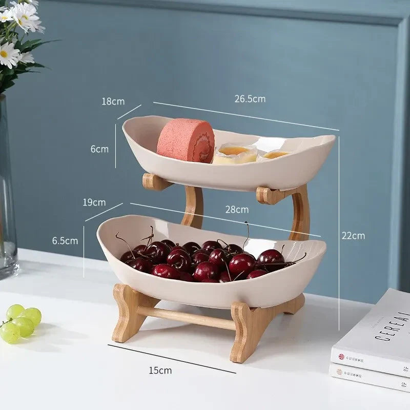 Rynx | 2 and 3-Tier Oval Fruit Bowl