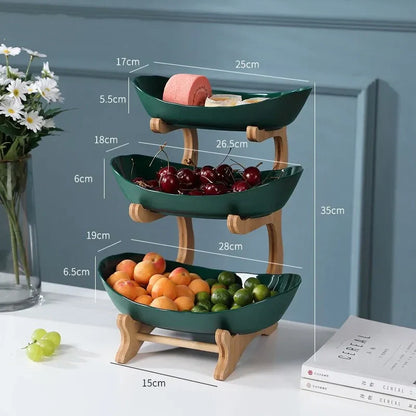 Rynx | 2 and 3-Tier Oval Fruit Bowl