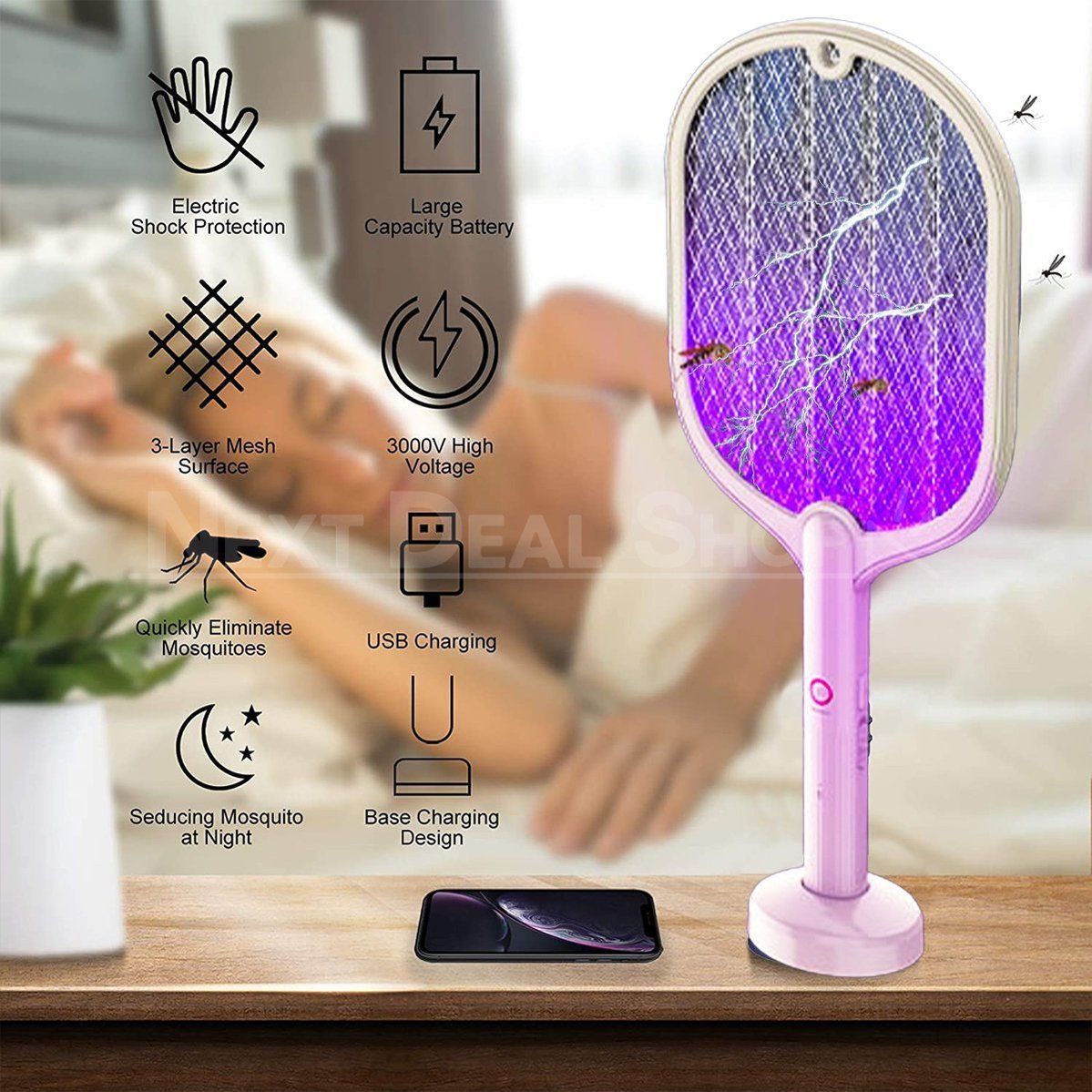 Rynx | 2 in 1 USB Mosquito Racket Lamp