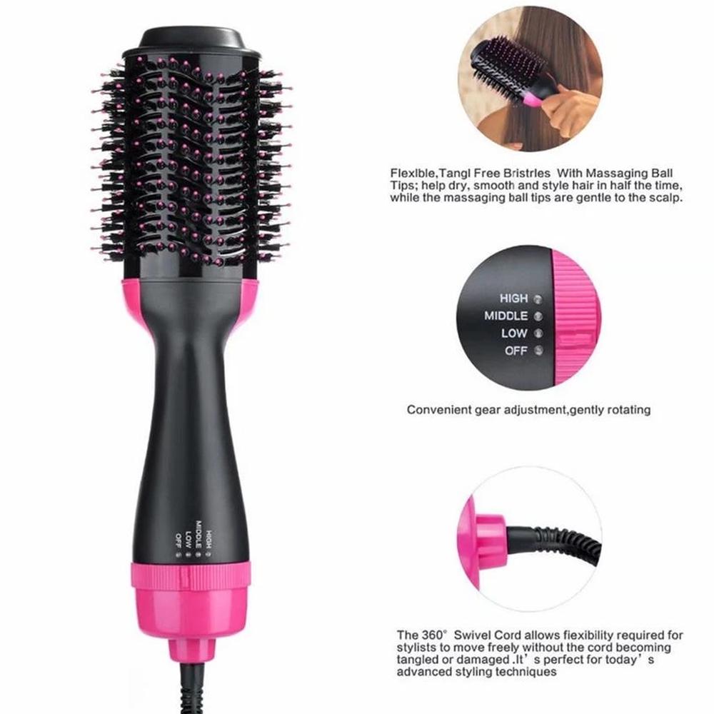 Rynx | 2-in-1 Hair Dryer Volumizer Hot Hair Brush Curl Comb