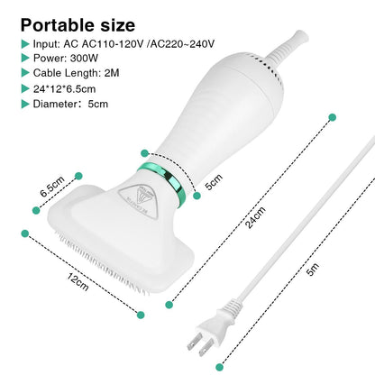 Rynx | 2-in-1 Pet Hair Dryer Blower Slicker Brush Portable Dog Cat Grooming Low Noise