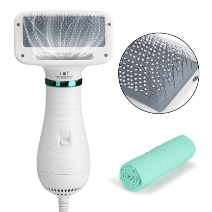 Rynx | 2-in-1 Pet Hair Dryer Blower Slicker Brush Portable Dog Cat Grooming Low Noise