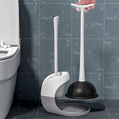 Rynx | 2-in-1 Toilet Plunger and Brush Combination Set with Ventilated Holder