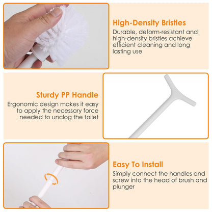 Rynx | 2-in-1 Toilet Plunger and Brush Combination Set with Ventilated Holder