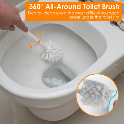 Rynx | 2-in-1 Toilet Plunger and Brush Combination Set with Ventilated Holder