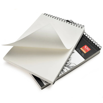 Rynx | 2-Pack: 9X12" 100 Sheets Spiral Sketch Pad