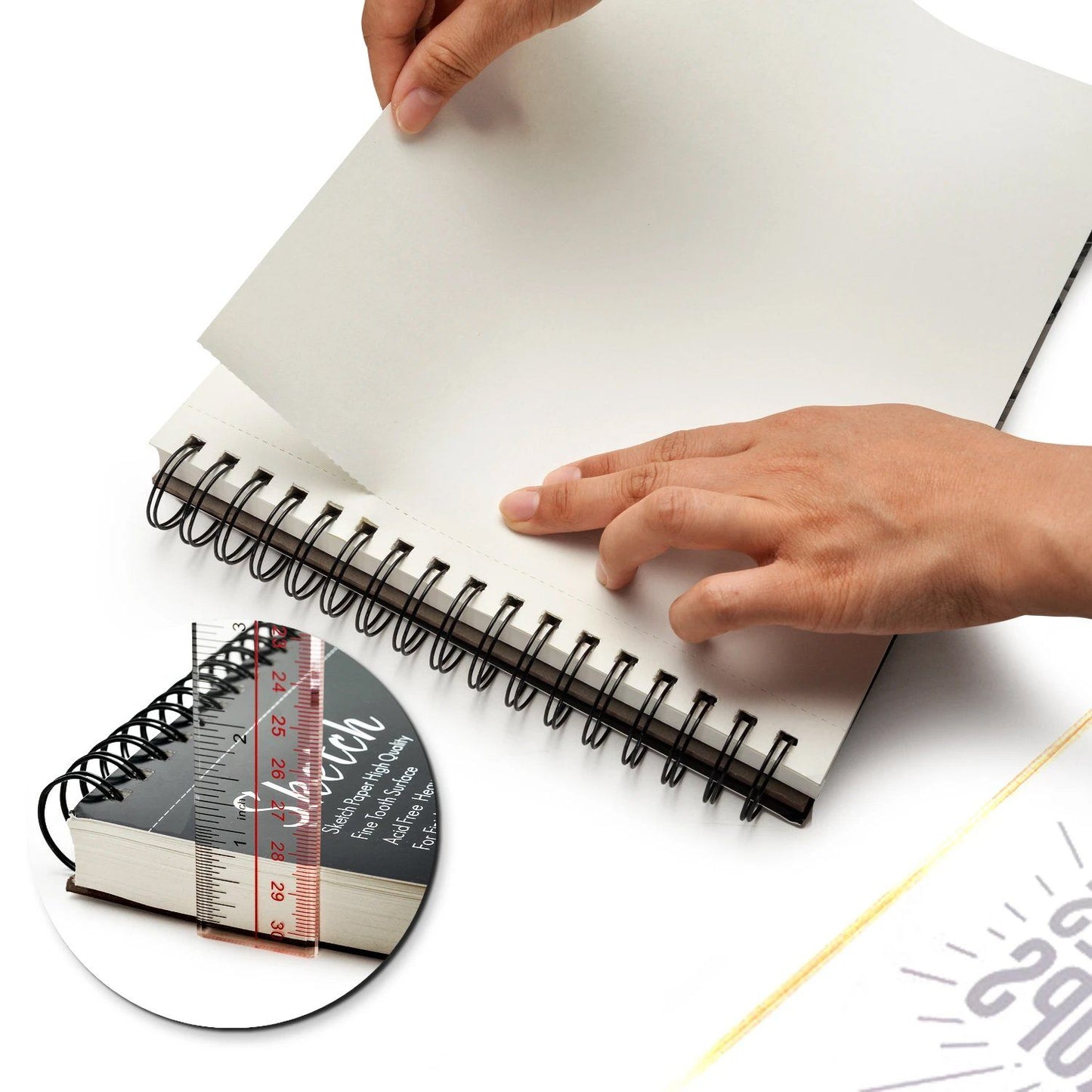Rynx | 2-Pack: 9X12" 100 Sheets Spiral Sketch Pad