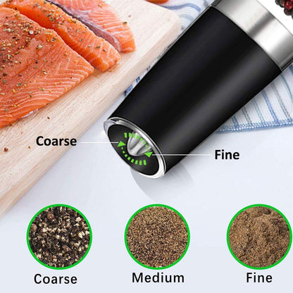 Rynx | 2-Pack: Gravity Electric Salt Pepper Grinder
