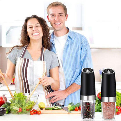 Rynx | 2-Pack: Gravity Electric Salt Pepper Grinder