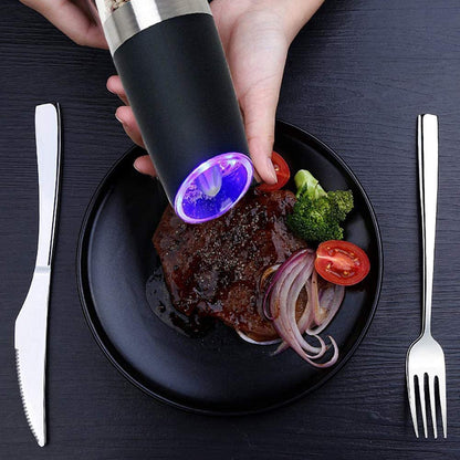 Rynx | 2-Pack: Gravity Electric Salt Pepper Grinder