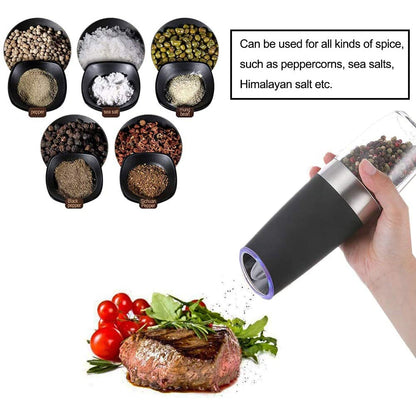 Rynx | 2-Pack: Gravity Electric Salt Pepper Grinder