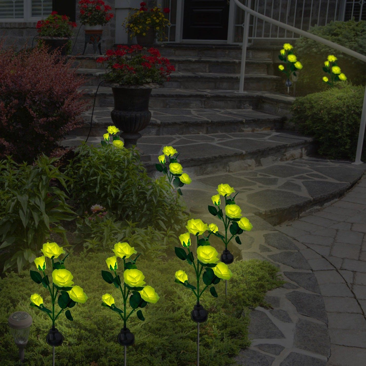 Rynx | 2-Pack: Battery-Operated Pink Flower LED Decorative Lamp