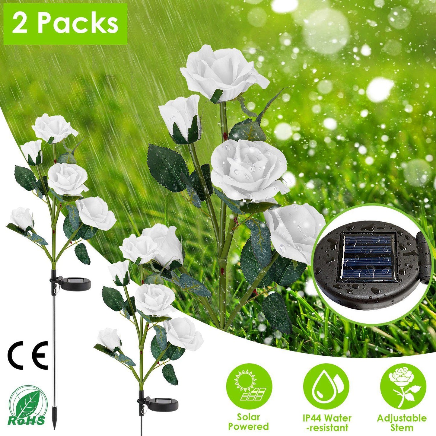 Rynx | 2-Pack: Battery-Operated Pink Flower LED Decorative Lamp