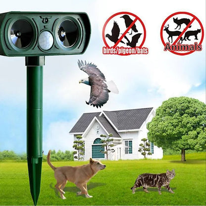 Rynx | 2-piece: Outdoor solar-powered ultrasonic pest repeller
