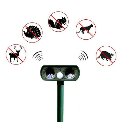 Rynx | 2-piece: Outdoor solar-powered ultrasonic pest repeller