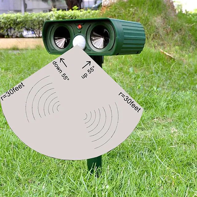 Rynx | 2-piece: Outdoor solar-powered ultrasonic pest repeller
