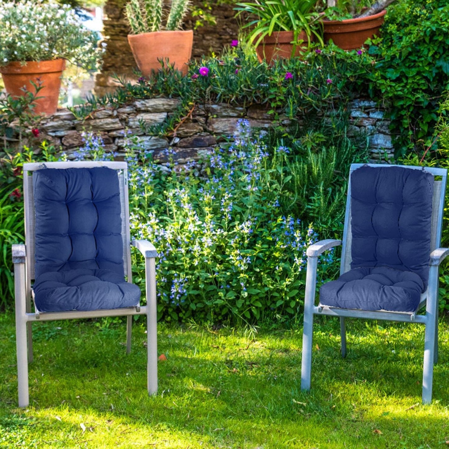 Rynx | 2-piece set: Rocking chair cushion with smoke-free straps Polyester fiber filling