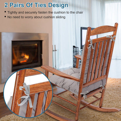 Rynx | 2-piece set: Rocking chair cushion with smoke-free straps Polyester fiber filling