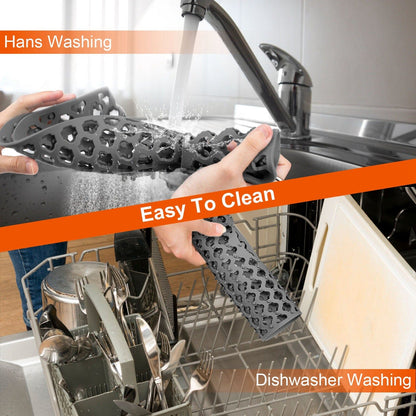 Rynx | 2 Piece: Silicone Drain Cleaning Mat with Central Drain Hole