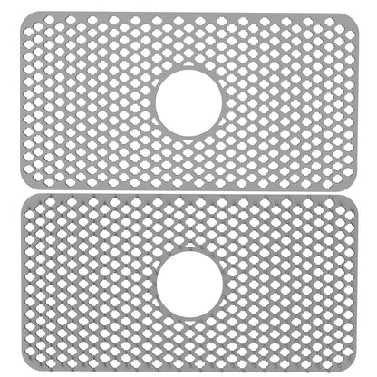 Rynx | 2 Piece: Silicone Drain Cleaning Mat with Central Drain Hole
