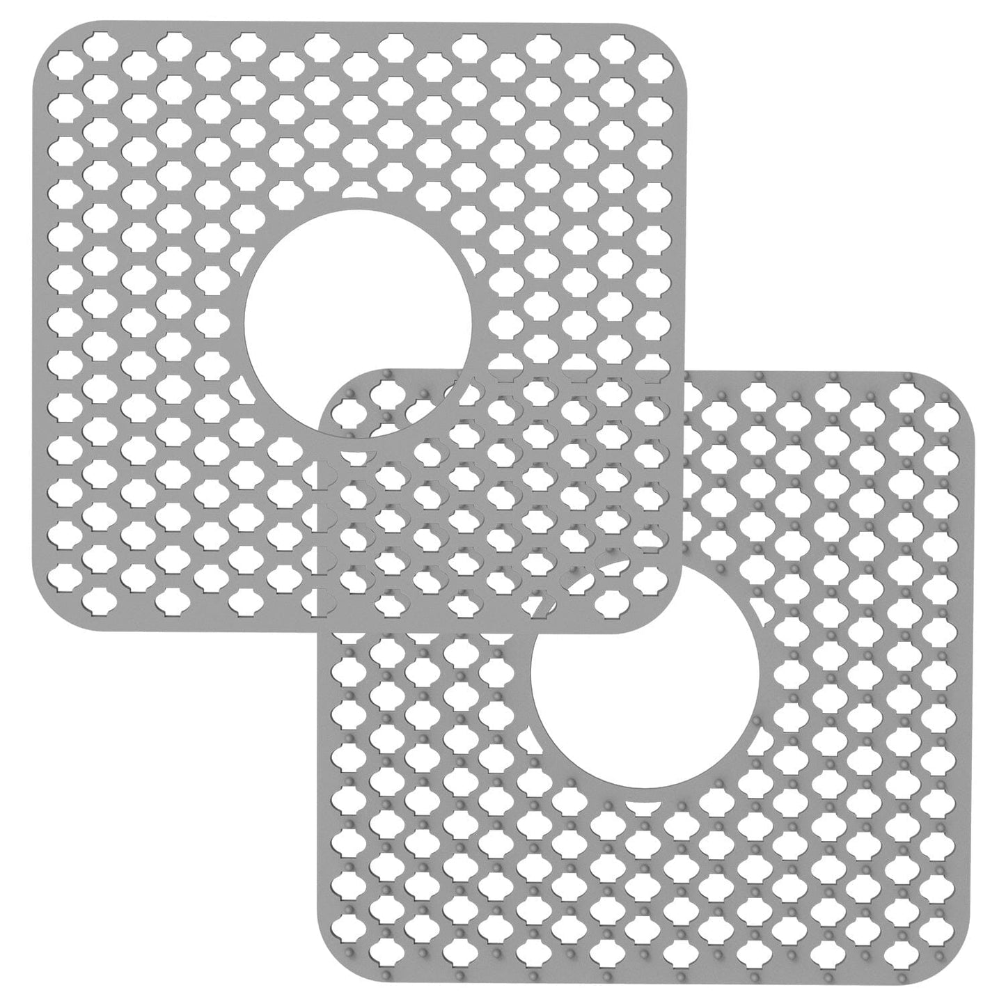 Rynx | 2 Piece: Silicone Drain Cleaning Mat with Central Drain Hole
