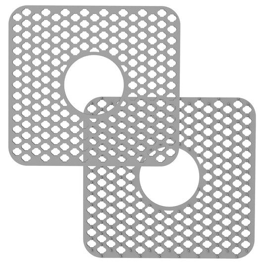 Rynx | 2 Piece: Silicone Drain Cleaning Mat with Central Drain Hole