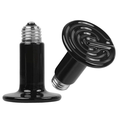 Rynx | 2 pieces: 150W Infrared Reptile Heat Lamp No Light Emission