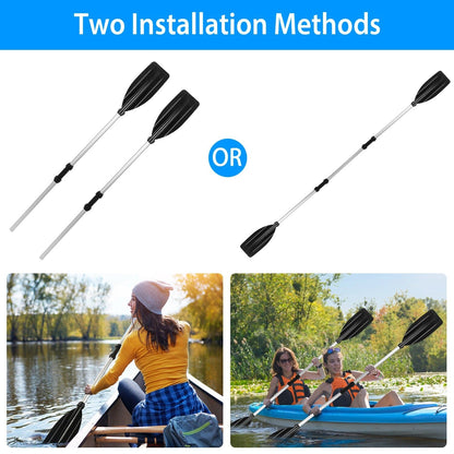 Rynx | 2-Pieces: Kayak Paddle Aluminum Alloy Removable Canoe