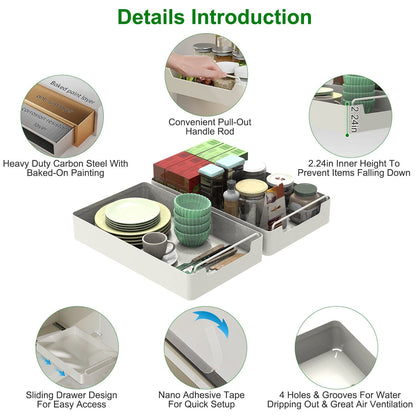 Rynx | 2 pieces: Retractable closet organizers