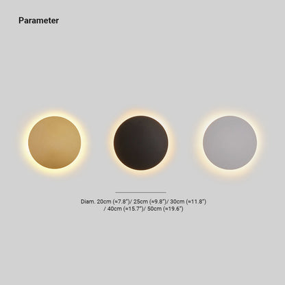 Rynx | Orr Modern Round Wall Lamp - Black/White/Gold, Metal, Living Room