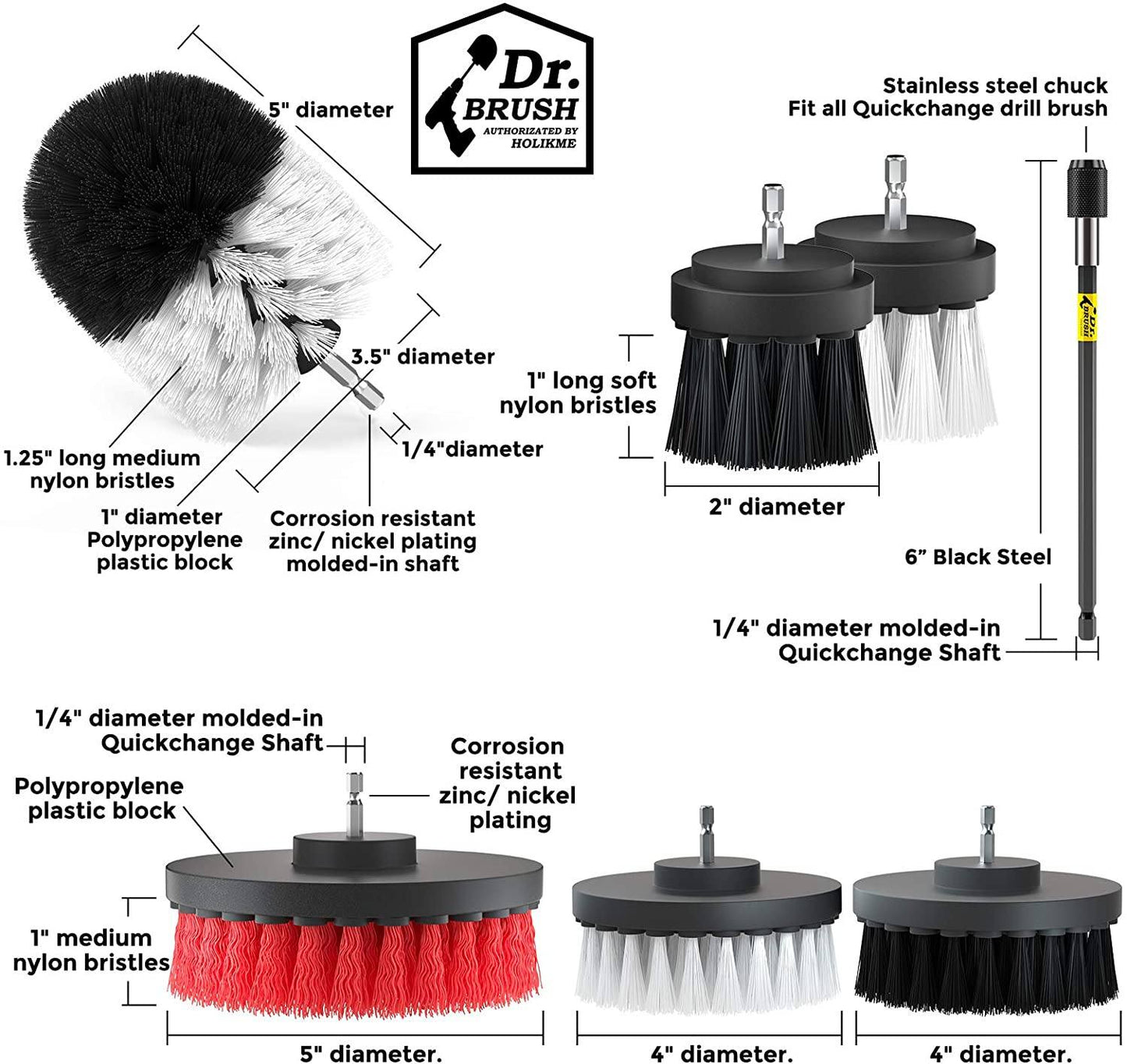 Rynx | 20-Pack: Holikme Drill Brush Attachments Set