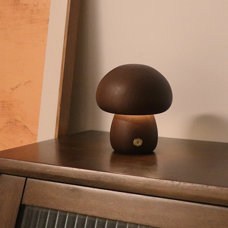RYNX | Mushroom Table Lamp In Wood