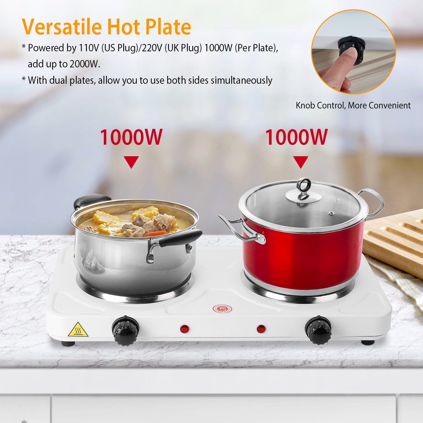Rynx | 2000W Portable Double Electric Stove
