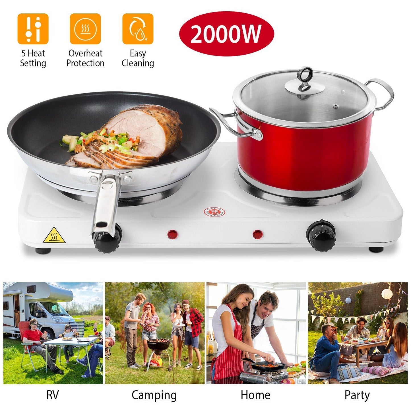 Rynx | 2000W Portable Double Electric Stove