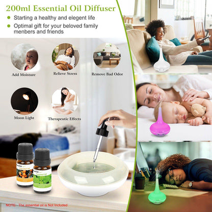 Rynx | 200ml Cool mist humidifier Ultrasonic Aroma Essential