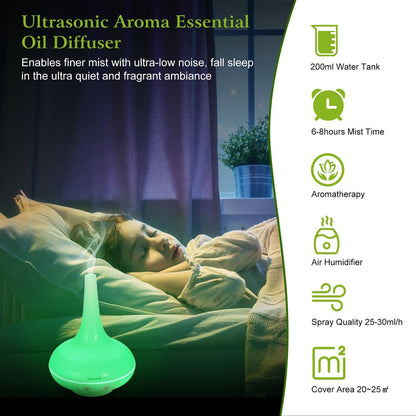 Rynx | 200ml Cool mist humidifier Ultrasonic Aroma Essential