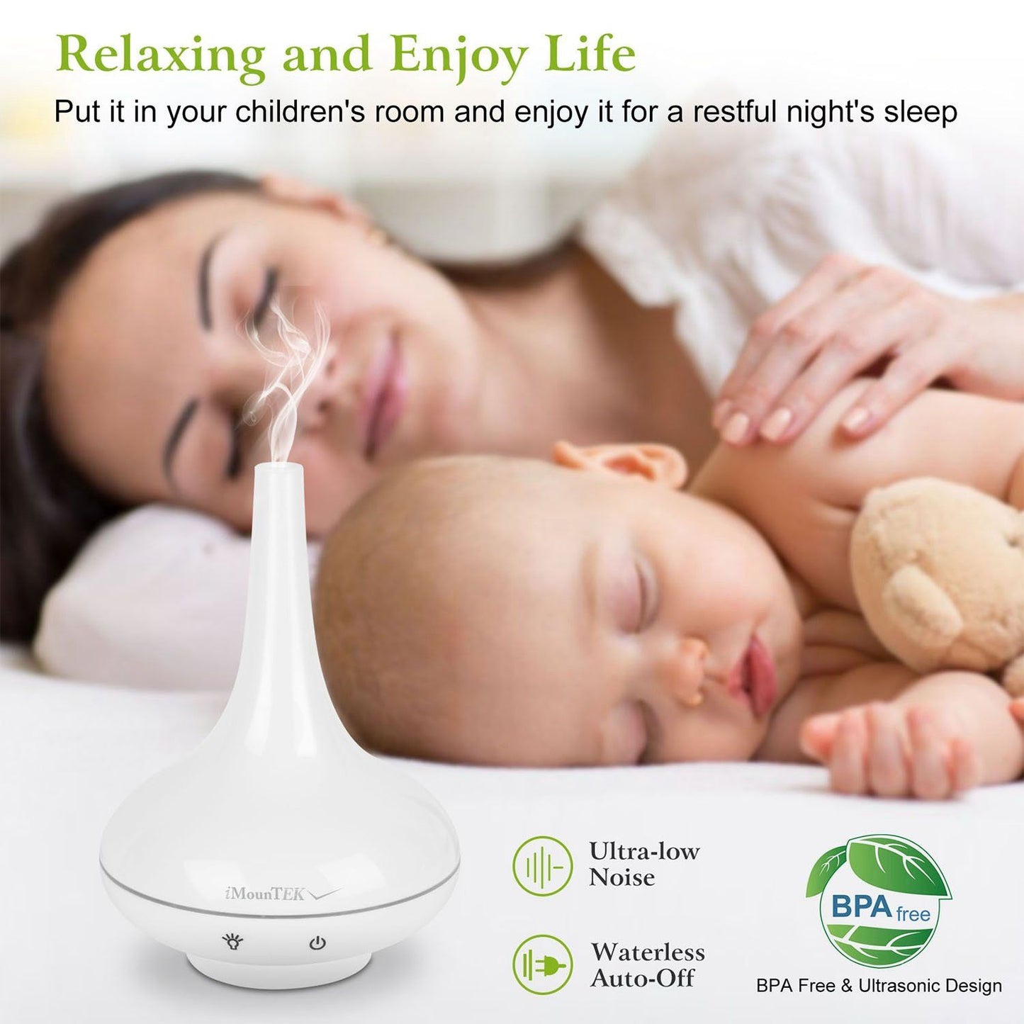 Rynx | 200ml Cool mist humidifier Ultrasonic Aroma Essential