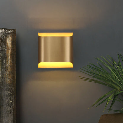 Rynx | Modernism Cut Geometry Wall Lamp Metal LED Wall Lighting in Gold for Nightstands