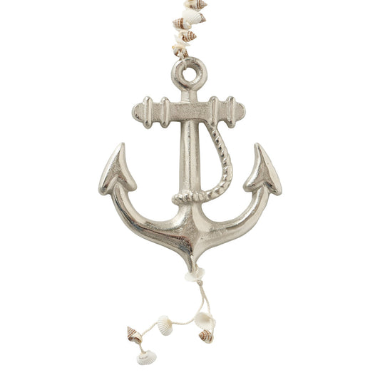 Rynx | Decorative pendant anchor with shells silver large
