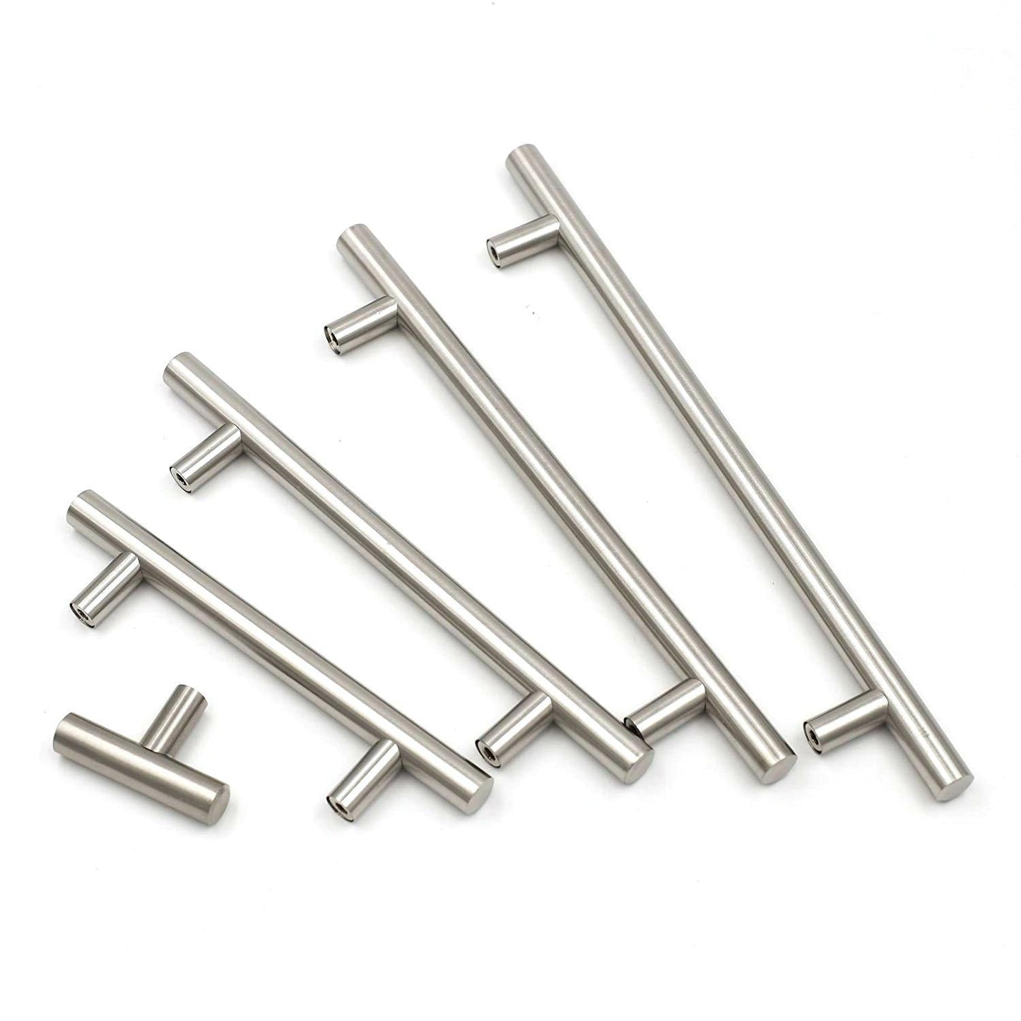 Rynx | Brushed Nickel Modern Stainless Steel Drawer Hardware T-Bar Handles