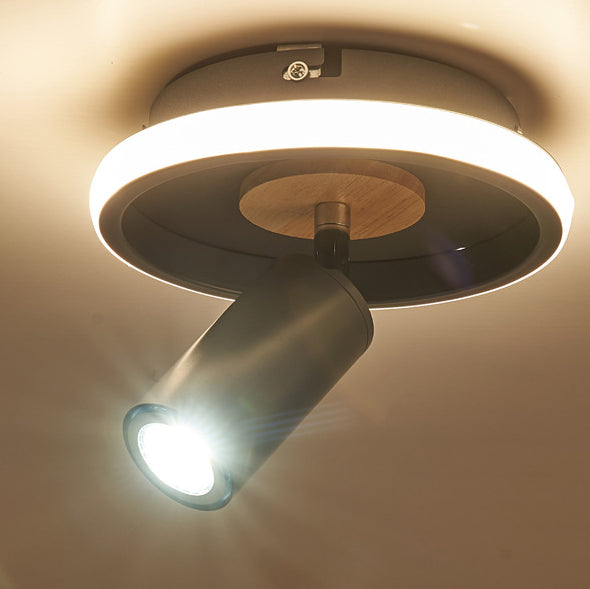 Rynx | IronLume Industrial Flush Spotlight | Modern Loft Style | 1-Light Ceiling Light | Sturdy Lighting for Home