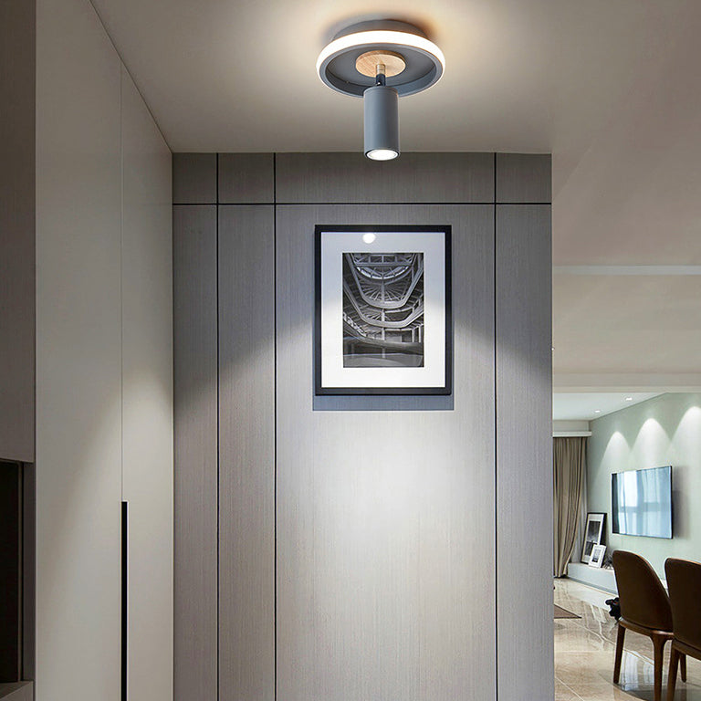 Rynx | IronLume Industrial Flush Spotlight | Modern Loft Style | 1-Light Ceiling Light | Sturdy Lighting for Home
