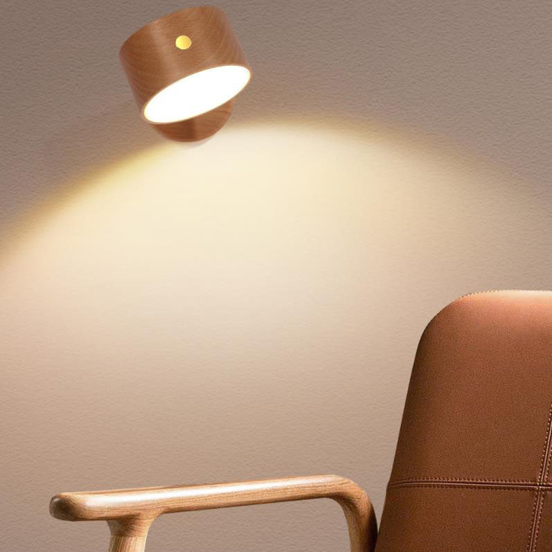 Rynx | LumaWood Magnetic USB LED Wall Lamp | Rechargeable | Touch Control | Wooden Night Light